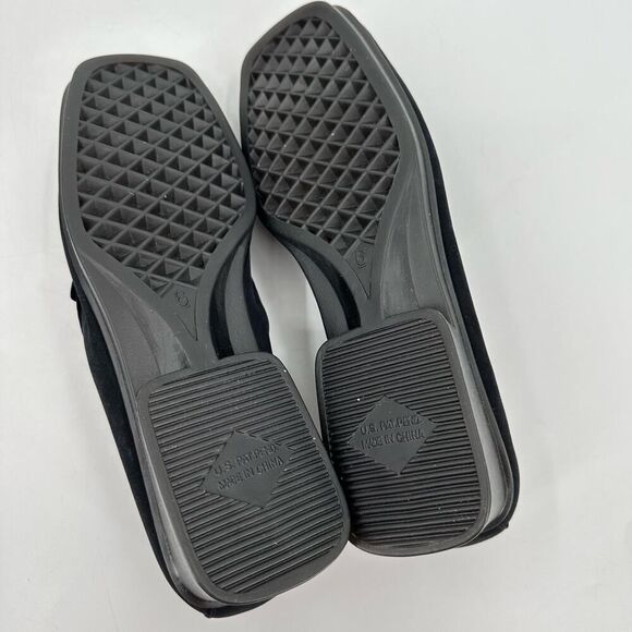 AEROSOLES Black Suede Loafers Flats Shoes Square Toe Womens Size 6 Med NWOT - Picture 9 of 9